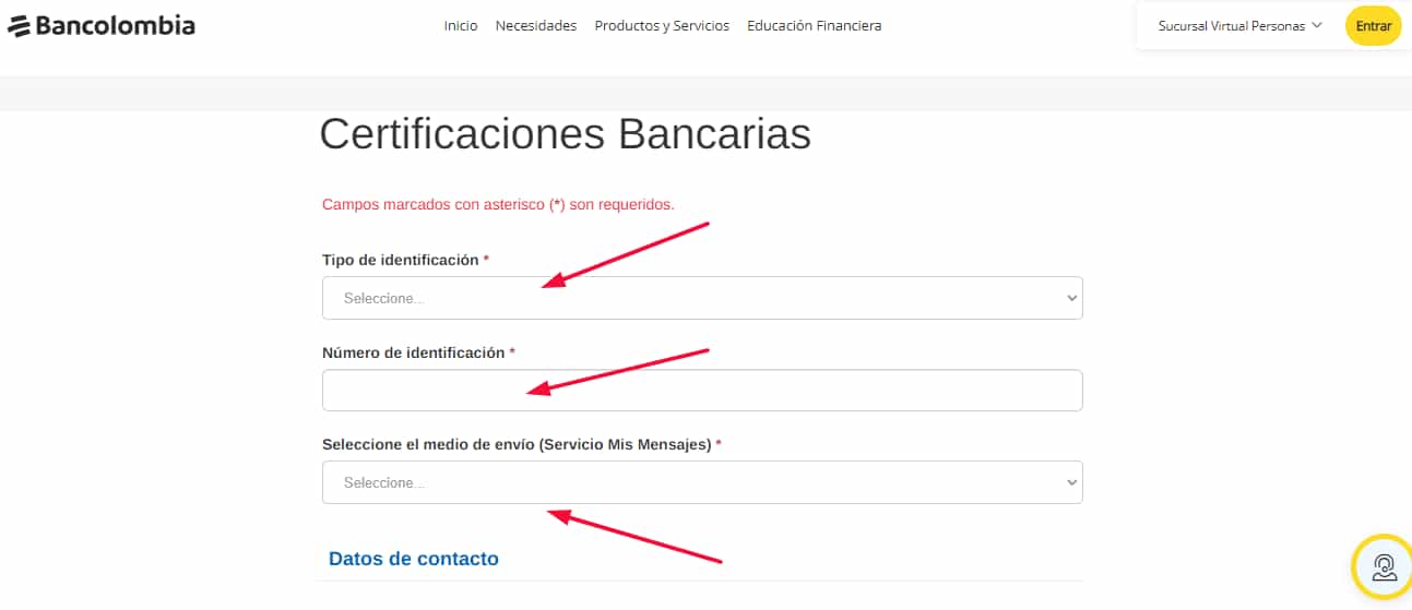 certificado Bancolombia